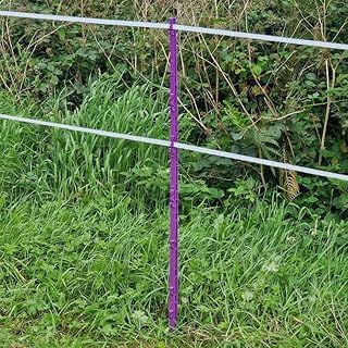 Purple 5FT Poly Post 155cm Tall Plastic Fencing Stake | Reinforced Electric Fence Pole | Ideal for Temporary Horse Electric Fences | Portable Paddock Fencing Equestrian Livestock Grazing Control (30)