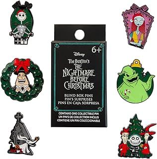Loungefly - Walt Disney - the Nightmare Before Christmas - Seasonal - Enamel Pin - 1 Of 6 to Collect - Styles Vary - the Nightmare Before Christmas - Blind Box Enamel Pins - Novelty Brooch & Bags