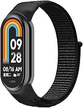 Watch Strap for Xiaomi Smart Band 8/Smart Band 9, Nylon elastic Sport Replacement Band for Xiaomi Mi Band 8/Band 9