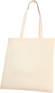 eBuyGB 100% Natural Cotton Shopping Tote Bags, Reusable Shopper Canvas Bag