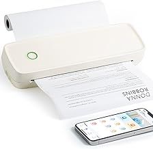 Kalopsia Portable Thermal Printer A4: 203DPI Wireless Bluetooth Printer for Phone & Laptop Inkless Mobile Printer Support A4/4/3/2 Thermal Printer Small Printers for Home Office School