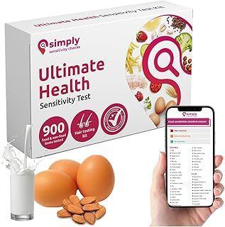 Simply Sensitivity Checks 1350+ Items Ultimate at Home Food Sensitivity Test Kit for Adults – Accurate Hair Strand Test for Gut Health, Digestion, Additives, Vitamins – Results in 3-5 Days