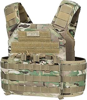 OneTigris PLPC Plate Carrier - Airsoft Tactical Vest - Advanced Version - 500D Nylon Military Combat Vest for Paintball Wargame CS Outdoor