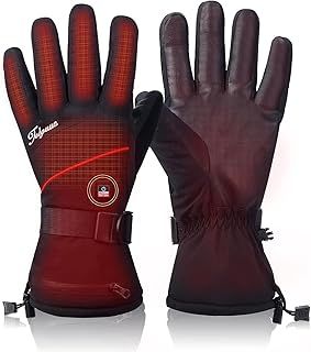 Heated Gloves with Touch Screen,Rechargeable 5500mAh Battery Heating Gloves for Men and Women,3 Temperature Levels, Heating, Battery Operated,Windproof Gloves for Outdoor