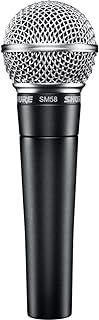 Shure SM58-LC Cardioid Dynamic Vocal Microphone with Pneumatic Shock Mount, Spherical Mesh Grille with Built-in Pop Filter, A25D Mic Clip, Storage Bag, 3-pin XLR Connector