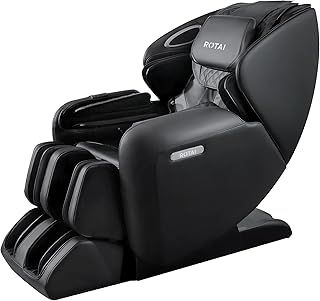 Massage Chair with Heat Neck Shoulder Back Massage Recliner,Full Body Massage Chair with Foot Rollers Zero Gravity Home Office Armchair (Black)