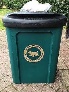 Ceaser 30 Litre Wall or Post Mountable Plastic Dog Waste Bin - GREEN