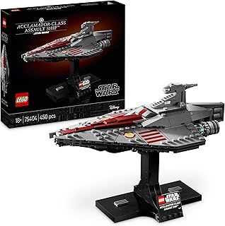 LEGO Star Wars 75404 Acclamator-Class Assault Ship, Collectible Starship Model Building Set with a Display Stand, Birthday Gift Idea for Teenage & Adult Fans of Attack of The Clones