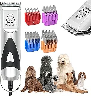MASTERCLIP Mains Powered A5 Dog Clipper, Suitable for All Breeds of Dog and Coat Types, Ideal for Pet Grooming at Home, Comes with 10 Blade (1.5mm) & 4 Comb Guides (3mm, 6mm, 10mm, 13mm)