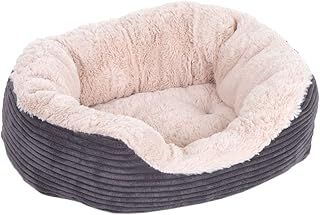 Rosewood Large Dog Bed, Machine Washable, Super Soft and Cosy Plush Dog Bed, Grey and Cream, 81 x 63 x 18 cm (Approximately 32 x 25 x 7 inch), Large