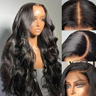 PERISMODA Body Wave Lace Front Wigs Human Hair Pre Plucked Bleached Knots 13x6 HD Lace Front Human Hair Wigs for Women 180 Density 28 Inch