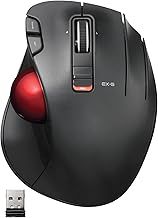 Elecom EX-G Trackball Mouse, 2.4GHz USB Wireless, Ergonomic Design, Thumb Control, Smooth Precise Tracking Roller Ball, 6 Programmable Buttons, Tilt Scroll, Computer Mice for Laptop PC, Windows & Mac