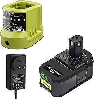2X 8.0Ah P108 Battery for Ryobi, Powtree Replacement for Ryobi One+ Battery Compatible for P102 P103 P104 P105 P107 P108 P109 P122 Cordless Power Tools with LED Indicator