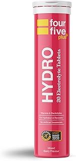 fourfive Hydration Tablets (Berry) Low Calorie Vitamin Electrolytes, Vegan, Magnesium & Calcium, Sports Hydration - 1x20 Effervescent Tablets