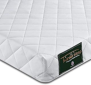 TWINKLE SLEEP Hypoallergenic Baby Cot Mattress - 140 X 70 X 10 CM | Temperature Regulating & UK Made | Durable | Universal Fit | Soft Kidtech Cover | Allergy-Free | Suitable 0-48 Months