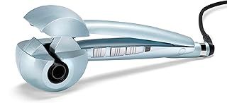 BaByliss Hydro Fusion Ceramic Anti Frizz Curl Secret, Automatic Rotating Hair Curler & Waver - Blue