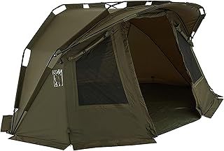 Westlake Fragment 2 Bivvy for 2 People with Detachable Peak and PVC Groundsheet, 2 Man, Waterproof, Durable & Spacious Overnight Shelter & Camping Tent, Fishing Equipment, 10'000mm HH, Green
