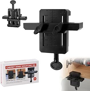 Adjustable Cabinet Door Installation Positioner, Saker Door Panel Installation Kit, Versatile Worktop Jigs Kitchen Door Handle Jig, Multi-Function Auxiliary Tools for Installation Punching Positioning