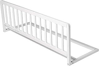 Safetots Extra Wide Wooden Bed Guard, White, 38cm High x 140cm Wide, Toddler Bedrail for Safety, Secure Child Bed Rail, Pre-Assembled, Easy Installation