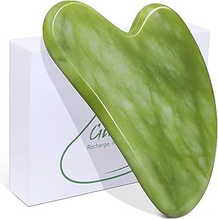 Gua Sha,Face Massager Stone for Skincare, Natural Jade Gua sha Tool for Self Care Routine & Relaxation, Skin Care Gifts for Women & Men,Daily Facial Massage Routine