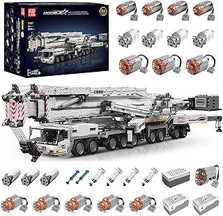 Mould King LTM11200 Technic Crane Building Set, 8506 Pieces Heavy Truck Building Kits, APP Control Large Engineering Mobile Construction Vehicle Blocks Set for Kid/Adult