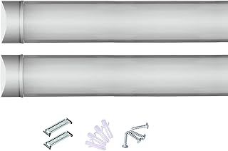 Morris 50w LED Batten Lights 6ft, 180cm, 6000k Daylight, IP20 LED Fluorescent Strip Light Fitting for Ceiling of Home & Office, Workshop & Garage Lighting, Pack of 2