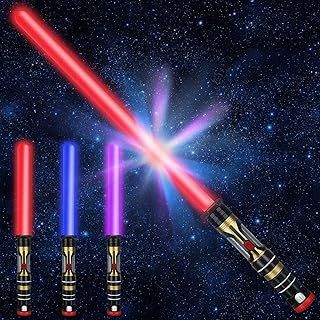 Lightsaber Kids - Retractable Light Sabers Light Up Sword with Sound 3 Colour Changeable Lightsaber Toys Gift for Boys Kids Teenagers Party Favors - 1 Pack Christmas Stocking Filler Gift