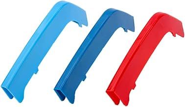 SENZEAL 3 x Grill Clips for B M W 3 Series Front Insert Grille Trim Stripes Front Grill Covers Accessories for Car B M W Series 3 2013 2014 2015 2016 2017 F30 F31 Sports 8 Bars Dark Blue, Blue, Red