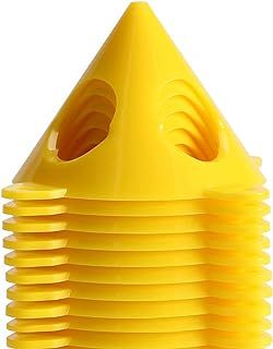 Painter's Pyramids Stands, Yellow Cone Canvas and Cabinet Door Risers, 20pcs Door Risers Support Stands, Pouring Paint Canvas Support Stands for Cabinet Doors Crafts Plastic