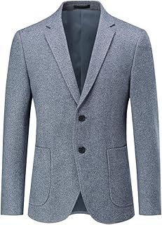 Allthemen Men's Blazer Regular Fit 2 Buttons Suit Jacket Casual Sports Coats for Business Wedding