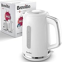 Breville Bold White Electric Kettle | 1.7L | 3kW Fast Boil | White & Silver Chrome [VKT257]