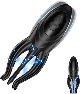 Male Sex Toys for Men, Male Vibrator Male Masturbator Penis Training Glans Stimulator Male Stroker with 12 Vibrations 7 Electric Shock Modes, Male Sex Toy for Reduce Sensitivity Prolong Endurance