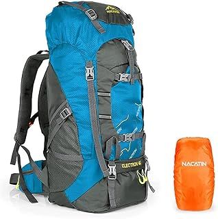 NACATIN Hiking Backpack, 60L Large Rucksack for Men Women, Tear and Water-resistant Ideal for Camping Trekking Travel Outdoor