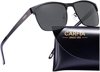 UV Protection Mens Sunglasses Polarised Mirrored Glasses for Driving Hiking Baseball, Square Frame…