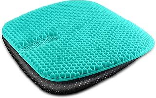 masteymoh Gel Seat Cushion for Long Sitting, Gel Cushions for Pressure Sores Relief, 18.5x17.3x1.2 Inches Car Seat Cushion of Ventilative Cooling Seat Cushions for Office Chairs