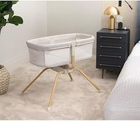 Babymore Air Motion Gliding Crib with Airflow Mattress (0-6 Months) – Grey