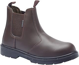 Blackrock Dealer Work Safety Boots, Steel Toe Cap, Chelsea Boots, Mens Womens Ladies, Safety Shoes, Gardening, Brown, Horse Riding, Yard, Slip On Shoes, Lightweight - Size 4