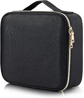 Makeup Bag Vanity Case Travel Make Up Bag Makeup Organiser Bag Make up Bags for Women Travel Makeup Case Make Up Organiser Bag Beauty Case Makeup Box (Black)