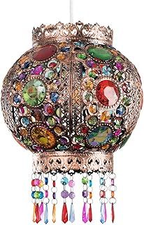 MiniSun | Bazaar Style Chandelier with Multi-Coloured Acrylic Jewel Droplets | Pendant Lights, Home Décor & Improvement Essential