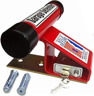 Garage Door Security with the British Made Garage Defender & Padlock Sold Secure Protect Your Assets Red Powder Coated Finish …
