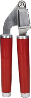 KitchenAid Garlic Press Crusher, Strong Stainless Kitchen Utensil, Removable Basket, Empire Red