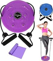 Waist Sculptor Machine Twister with Handles, Waist Trainer Twisting Disc Board with Ropes, Twist and Shape Exercise Machine for Women, Exercise Equipment for Home Use With 1 Resistance Band