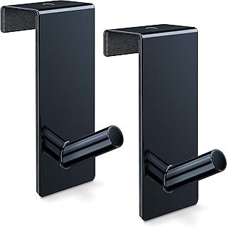 RELIBO® IdeaHook Flipchart Door Hook, Space-Saving & Mobile Alternative to Flipchart Stand, Intelligent Solution for Hanging Flipchart Paper, Black Painted Steel (2x)