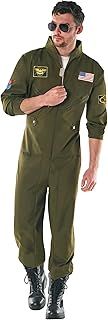 Morph Flight Suit Costume for Men, Adult Pilot Aviator Outfit, Air Force Halloween Costume
