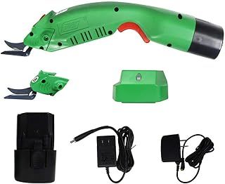 MXBAOHENG WBT-2 Cordless Electric Fabric Scissors 35W Rechargeable Fabric Cutter 0-8mm Electric Dressmakers Scissors for Cutting Fabric/Carpet/Leather(One Battery & A,B Cutter Head)