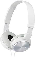 Sony MDR-ZX310 On-Ear Overhead Wired Headphones, Swivel Fold, 3.5mm Headphone Jack - Metallic White