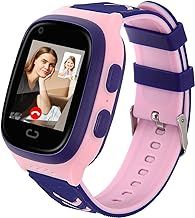 4G Kids Smart Watch,GPS Tracker Smartwatch with Video Call Waterproof Real Time Position School Mode Pedometer SOS Geo-Fence Anti-Lost of Early Education Tools Smartwatches for Boys Girls (Pink)
