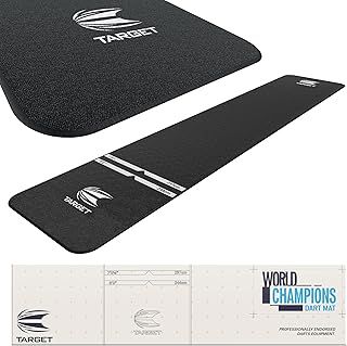 TARGET Darts Dart Mat - World Champions/INK/Mod | Dart Oche Mat with Soft Tip and Steel Tip Throw Line Distances | Non Slip Carpet Mats for Floor and Dart Tips Protection | Darts Accessories UK