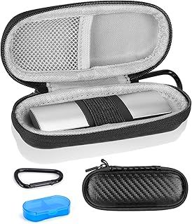 Glamgen Case for kardiamobile EKG Heart Monitor, Hard Travel Case for KardiaMobile 6L, Case for Kardia EKG Monitor, Pill Box and Carabiner Clip Included, Heart Monitor Travel Case