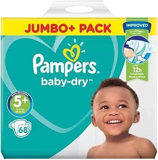 Pampers Baby Dry Size 5 + Nappies with Absorbing Channels 68 units